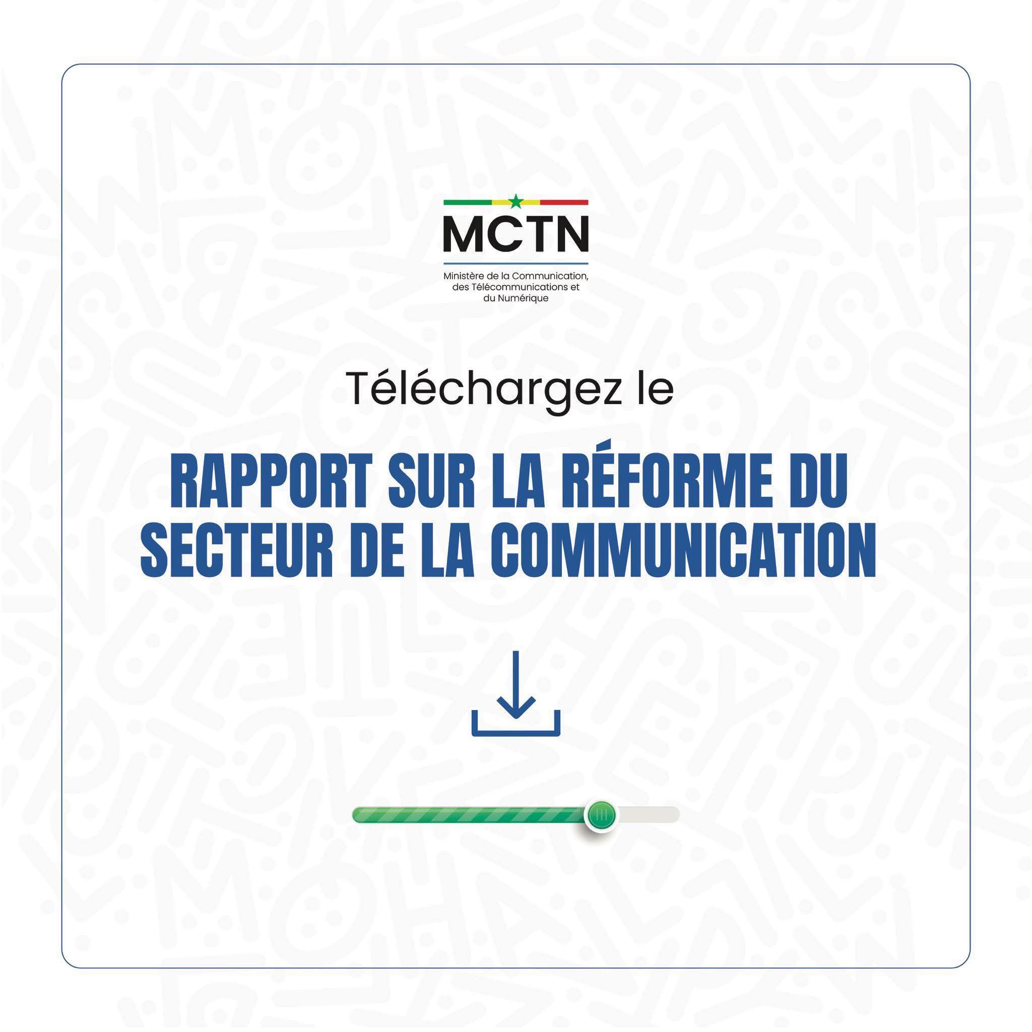 Rapport sur la réforme du secteur de la communication Avril 2024 - Avril 2025
