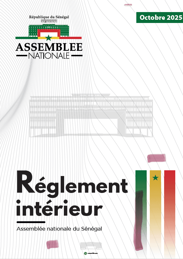 Règlement intérieur Assemblée nationale du Sénégal 2025