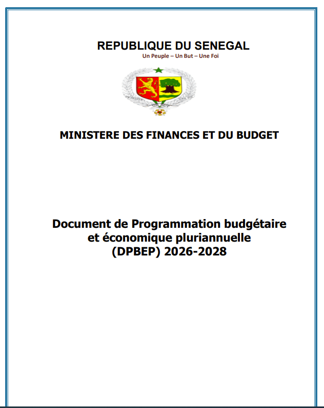 Document de Programmation budgétaire et économique pluriannuelle (DPBEP) 2026-2028